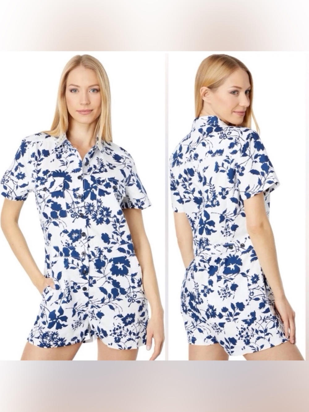 Outerknown S.E.A. Suit Floral Print Shortall Romper